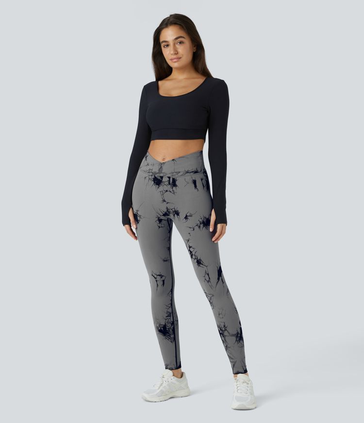 Crossover Scrunch Yoga Leggings