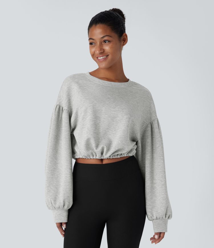 Backless casual sweatshirt
