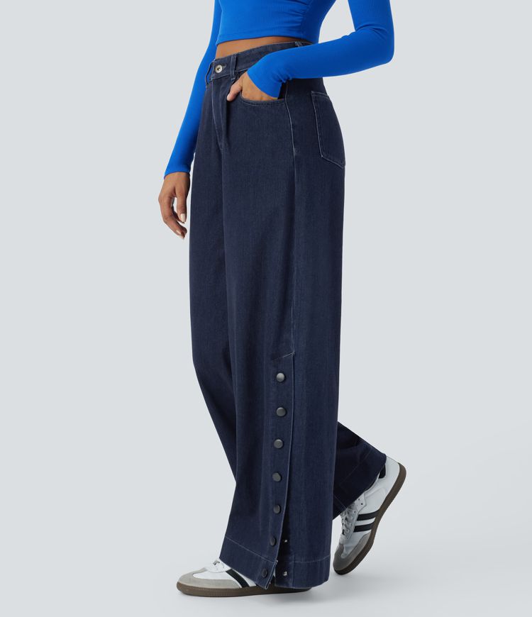 High Waisted Wide Leg Baggy Jeans