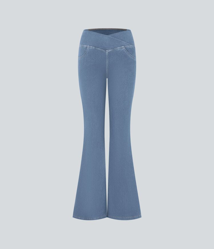 Crossover Flared Jeans