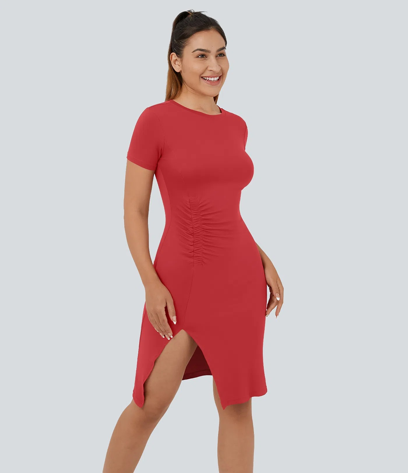 RuchedEase Midi dress