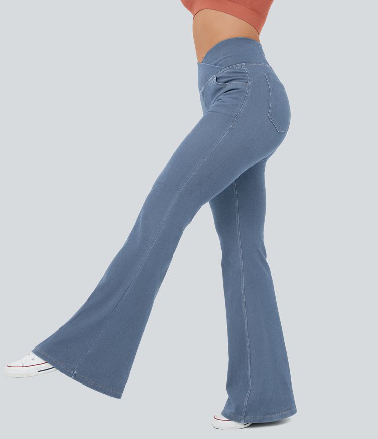 Crossover Flared Jeans