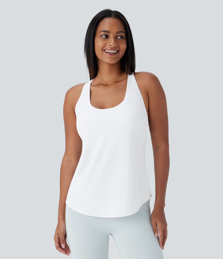 Backless Cross-Back Yoga Tank