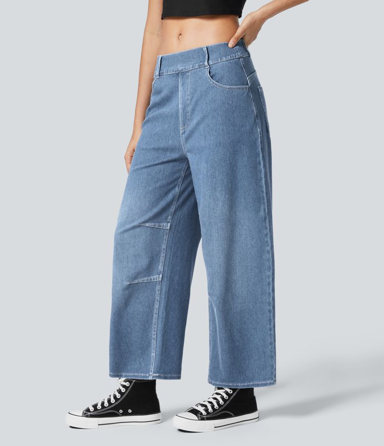 Barrel Leg Stretch Jeans