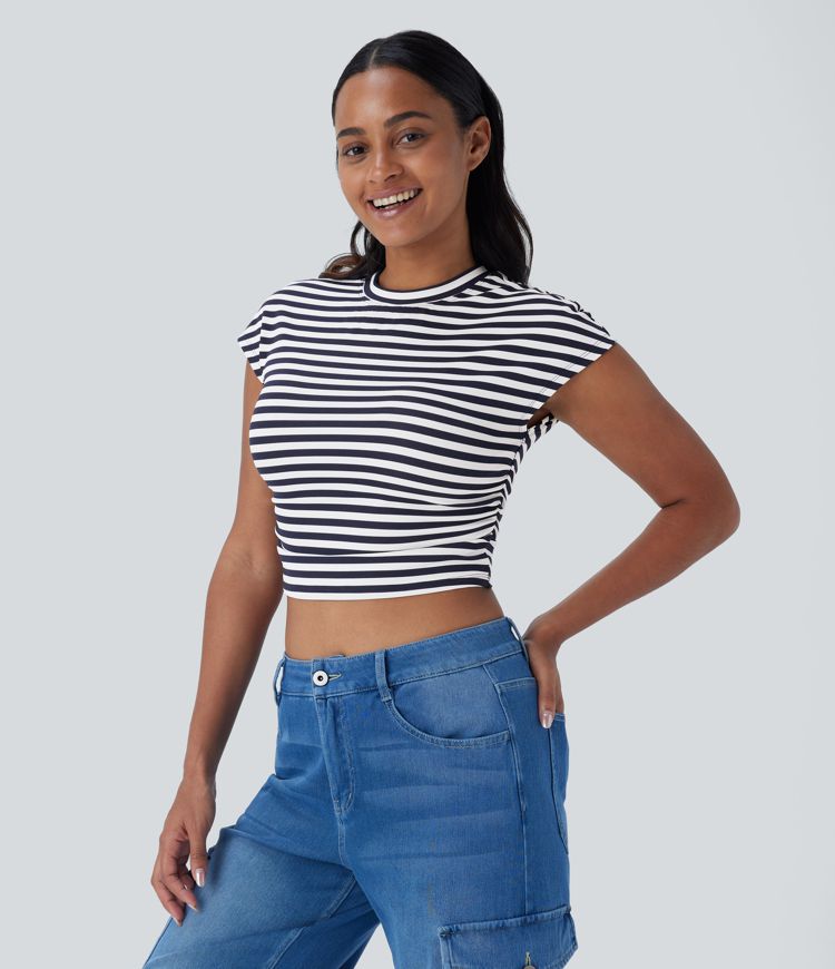 RuffleStripe casual T-shirt