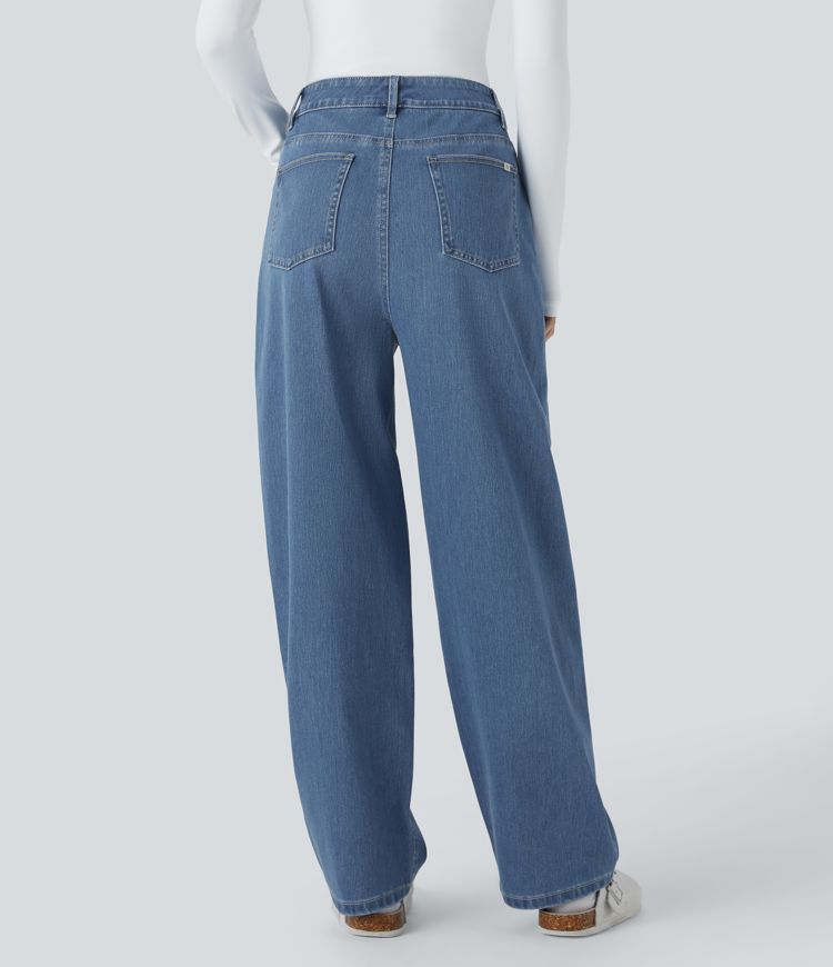 High-Waisted Baggy Jeans