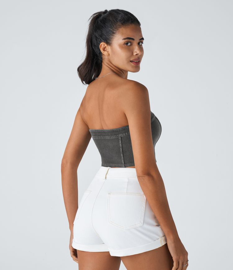 Backless Button Tank