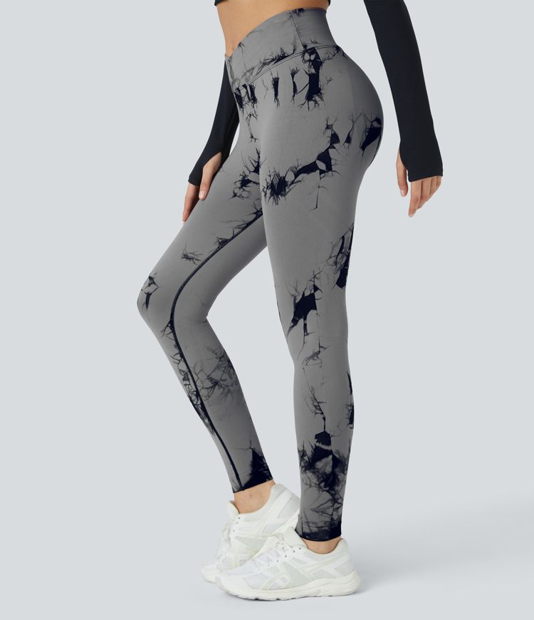 Crossover Scrunch Yoga Leggings