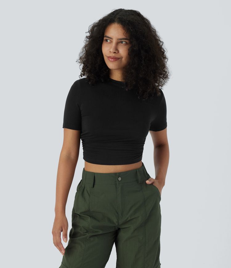 Ruffle crop T-shirt