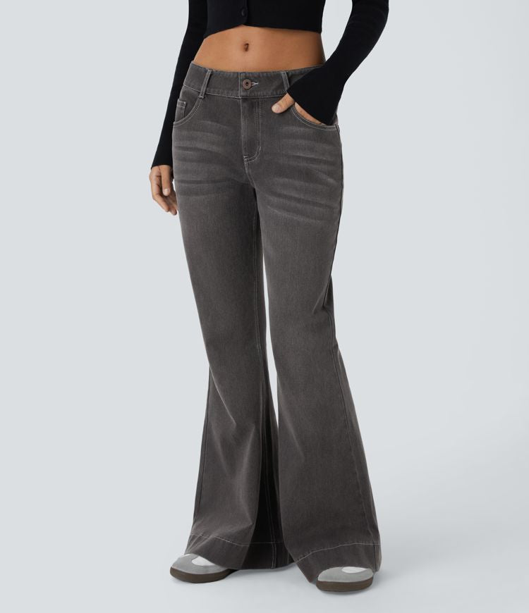 Low-Rise Flare Jeans