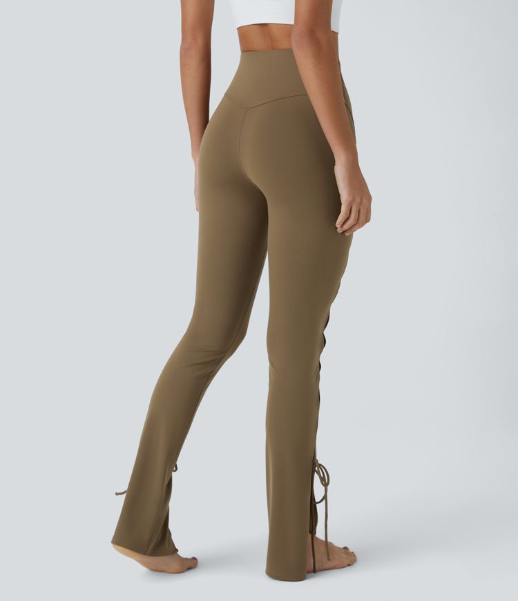 Cut-Out Split Yoga Leggings