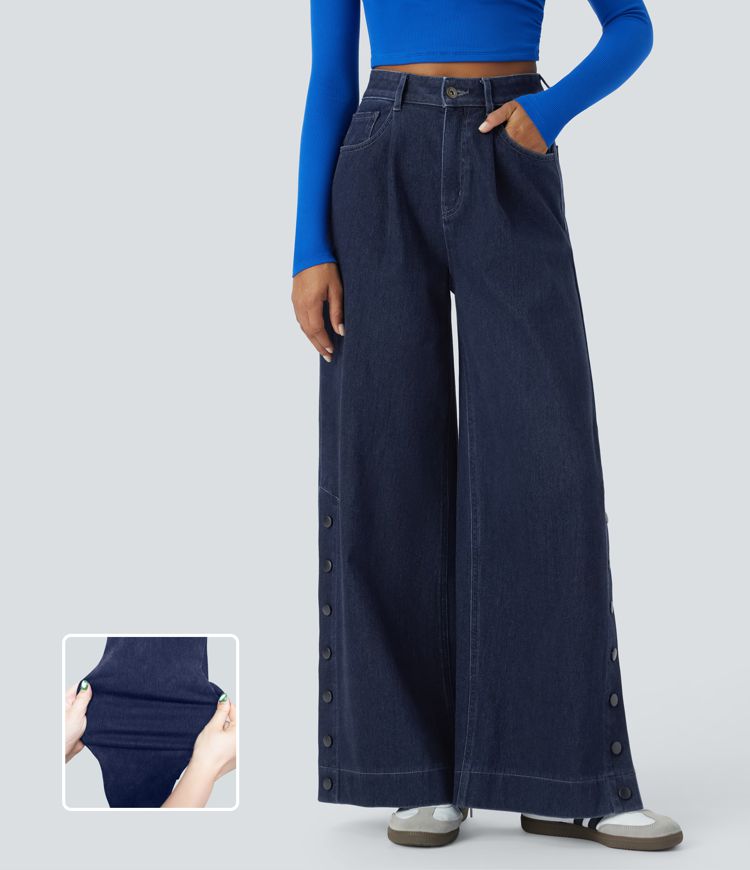 High Waisted Wide Leg Baggy Jeans