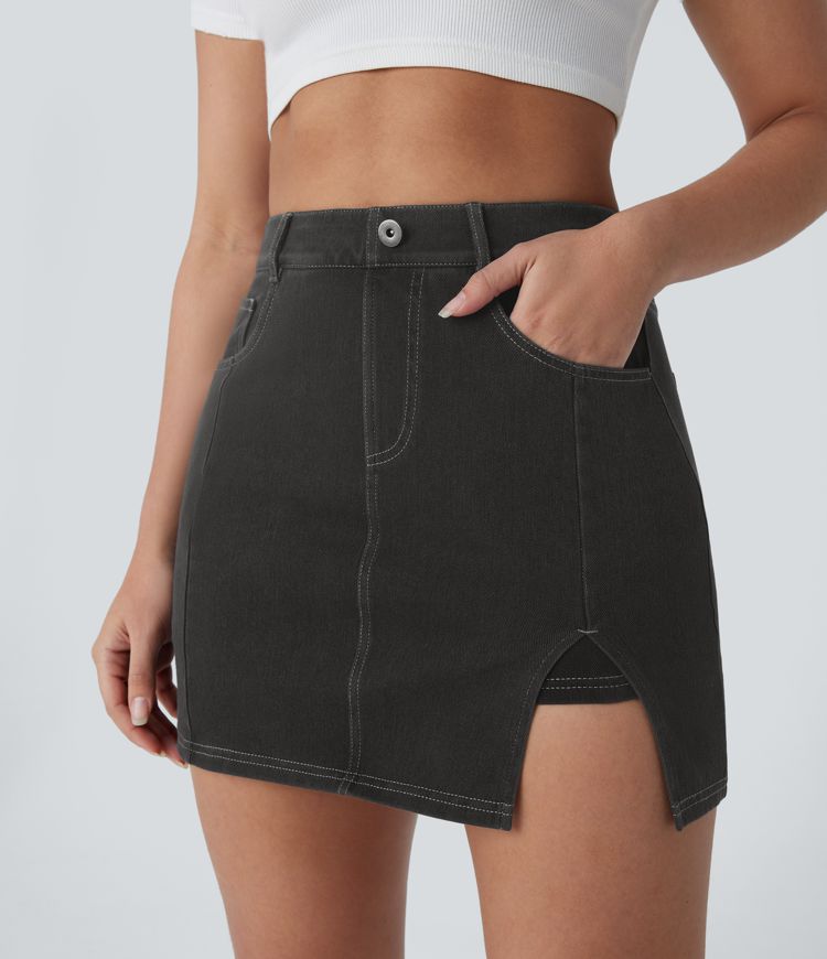 2-in-1 High-Waisted Skirt