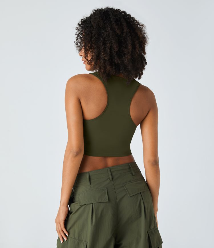 Backless Ripped Crop Tank