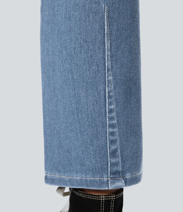 Barrel Leg Stretch Jeans