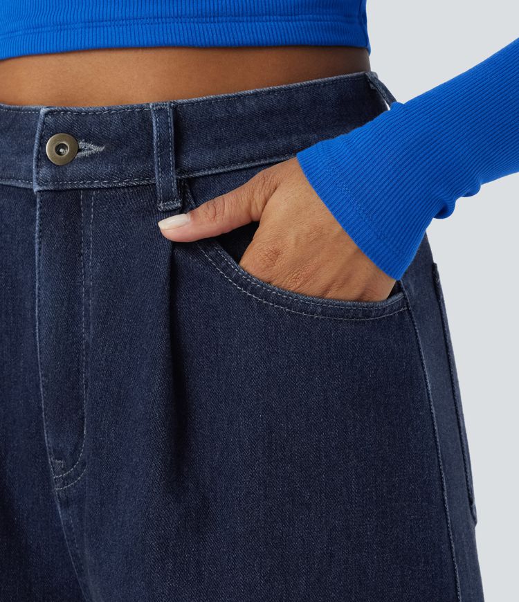 High Waisted Wide Leg Baggy Jeans