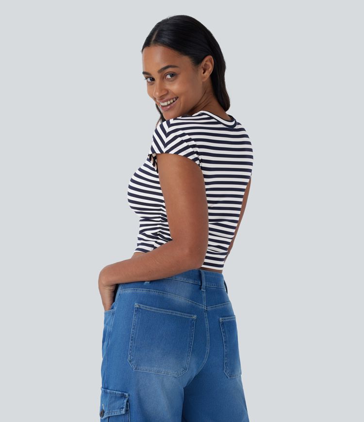 RuffleStripe casual T-shirt