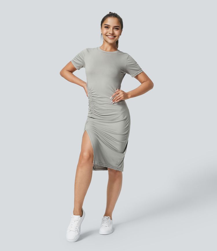 RuchedEase Midi dress