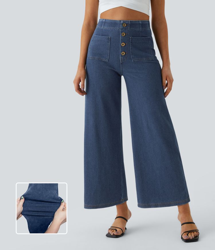Flared Knit Jeans