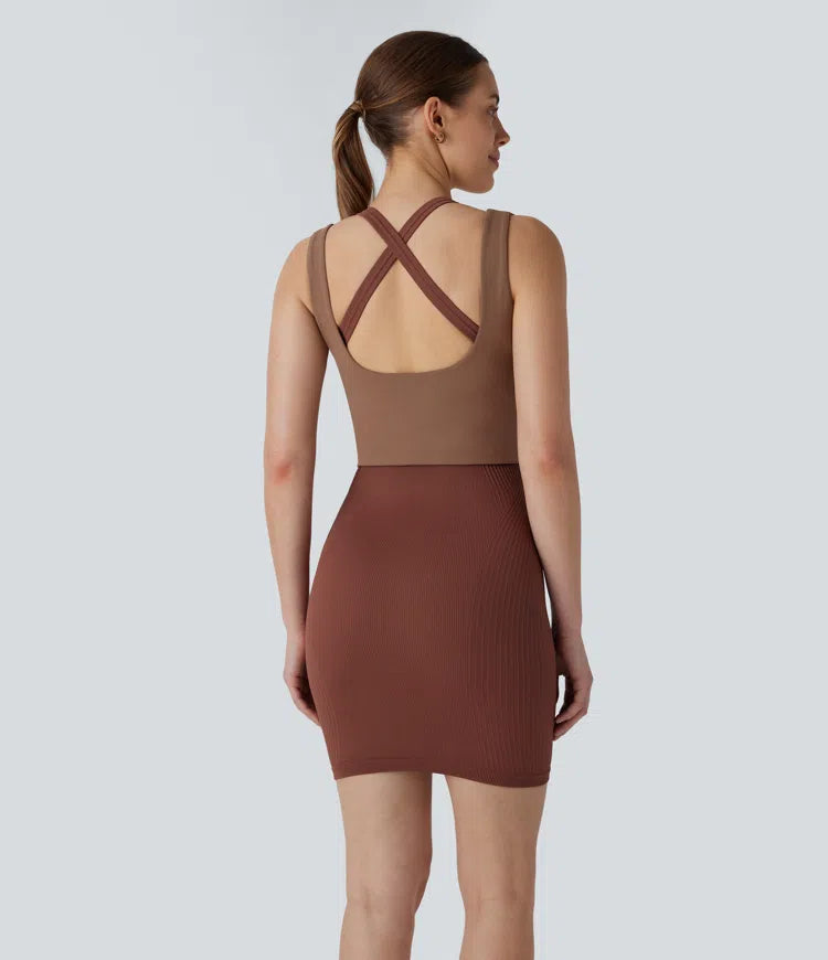 Cross-Back Corset Tank