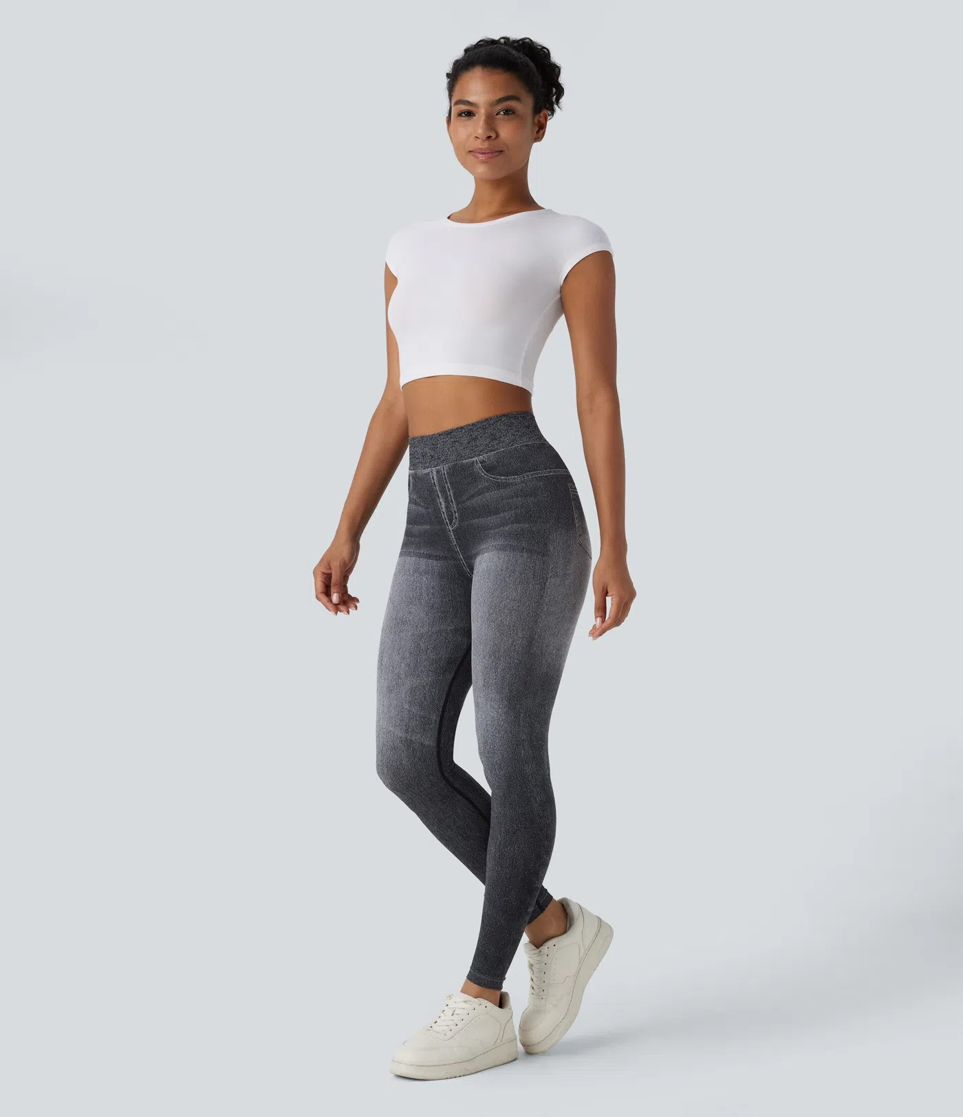 Denim yoga leggings