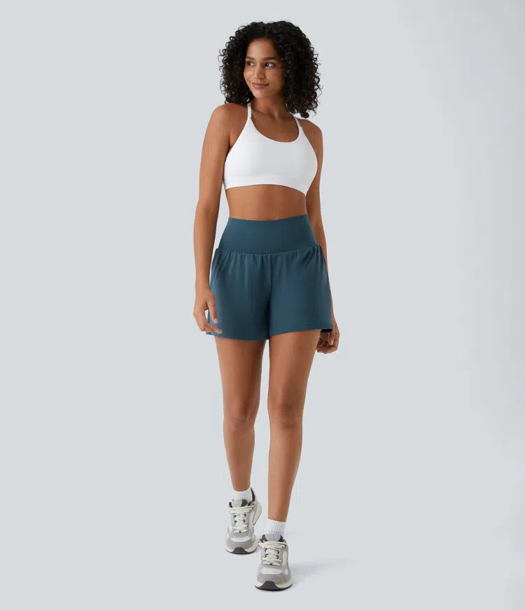 High-Waist 2-in-1 Yoga Shorts