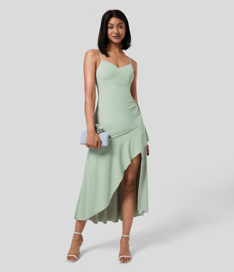Ruffle vow dress