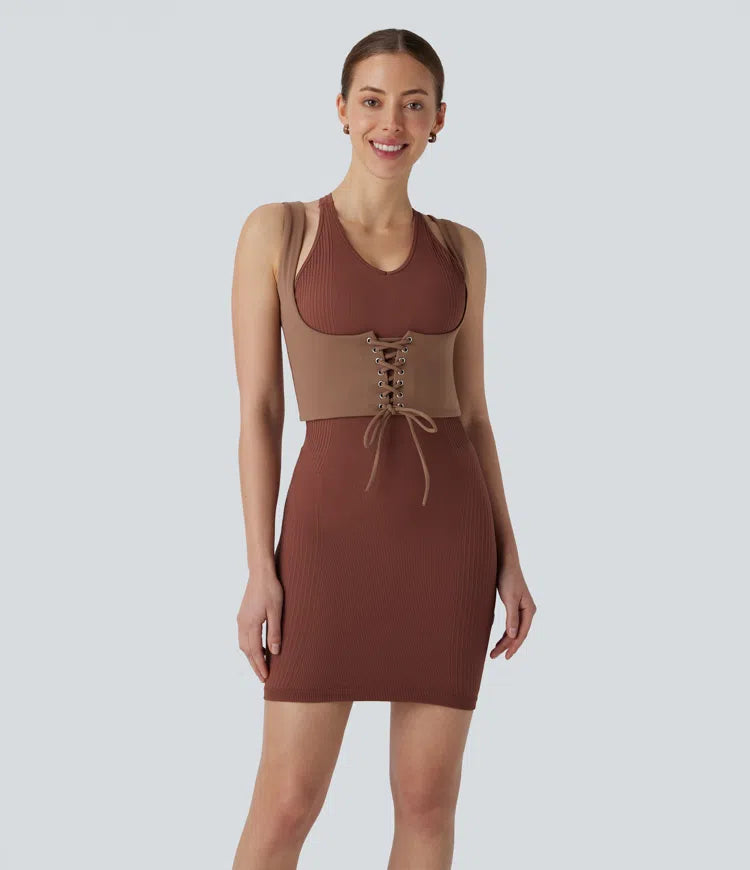 Cross-Back Corset Tank