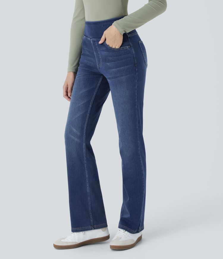 Washed Bootcut Jeans