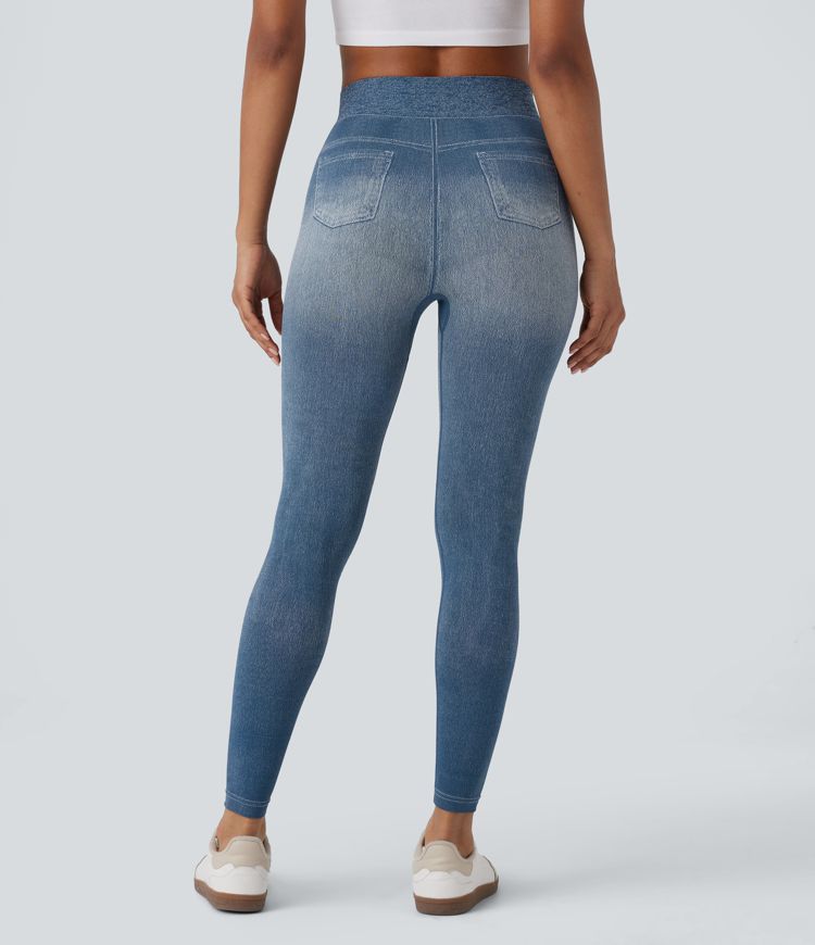 Denim yoga leggings