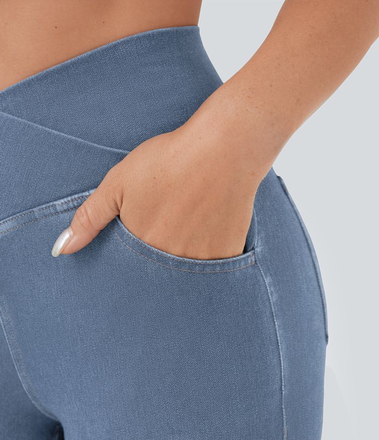Crossover Flared Jeans