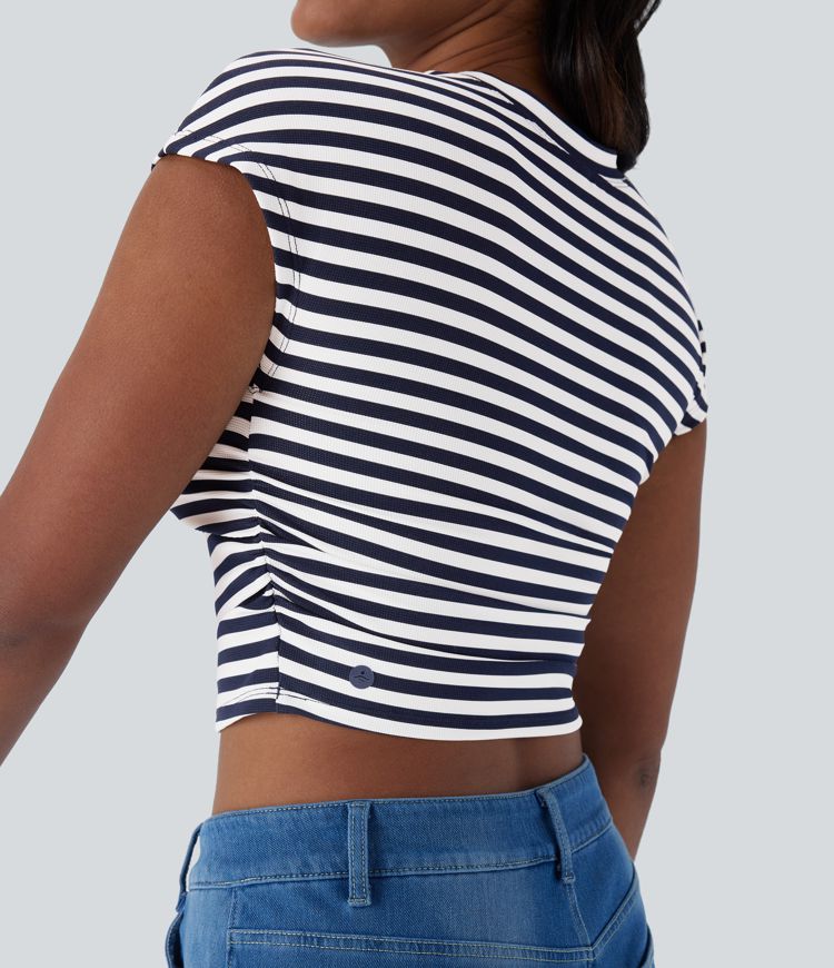 RuffleStripe casual T-shirt