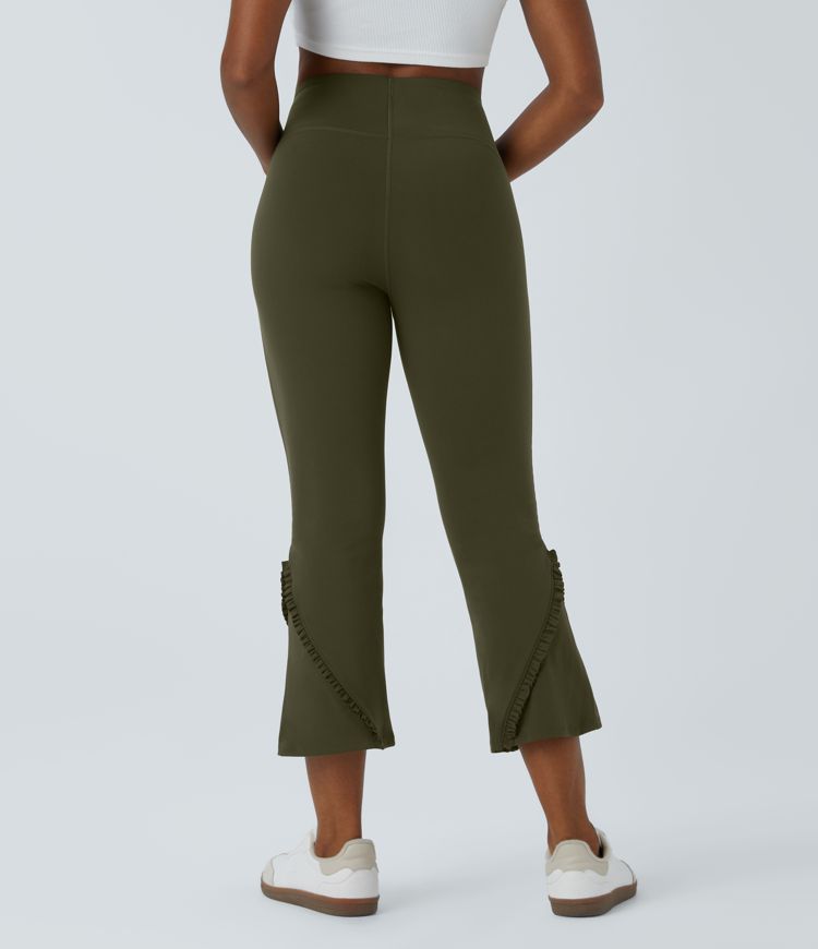 Ruffle flare capri