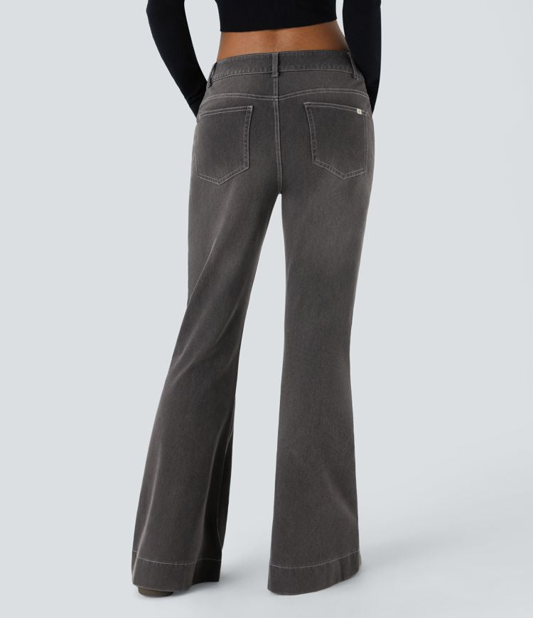 Low-Rise Flare Jeans