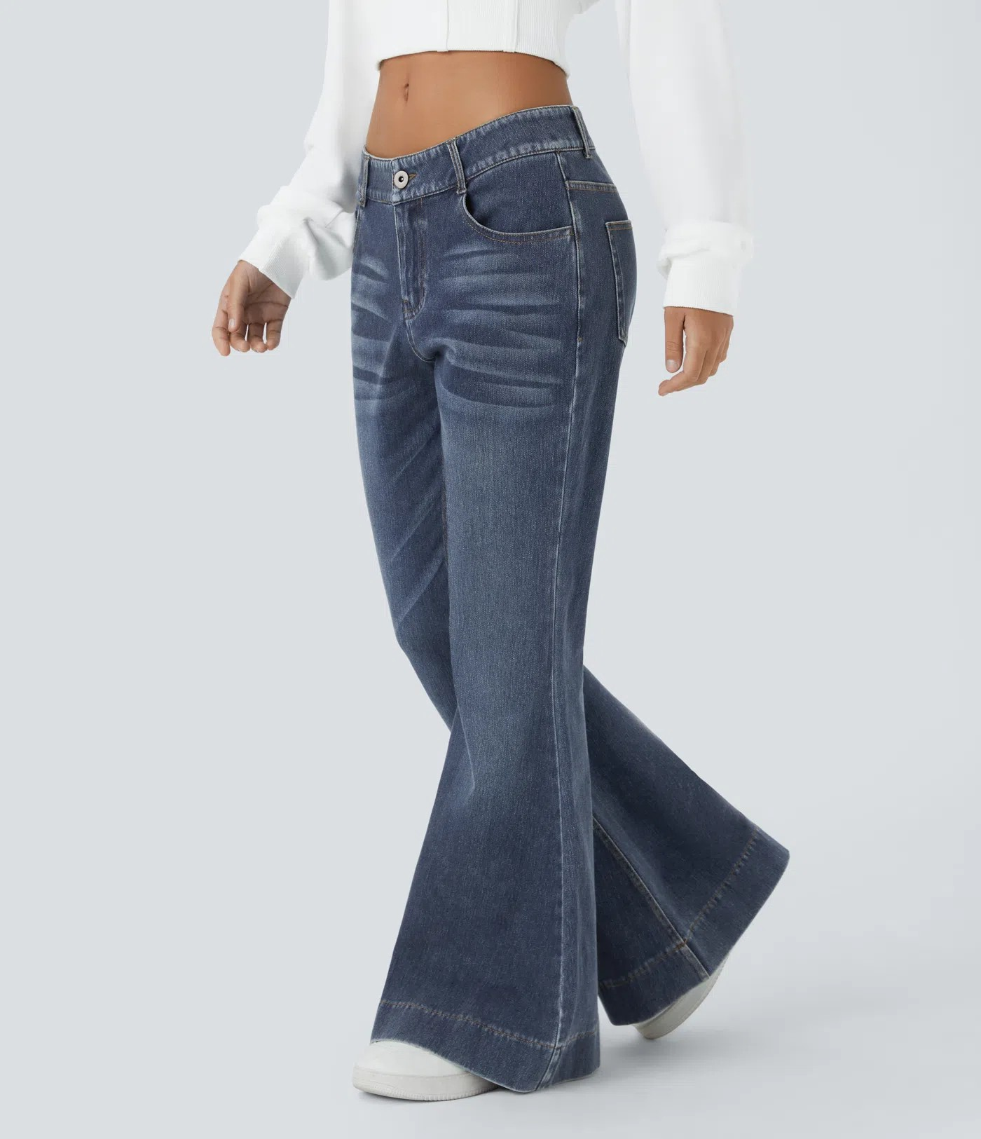 Low-Rise Flare Jeans