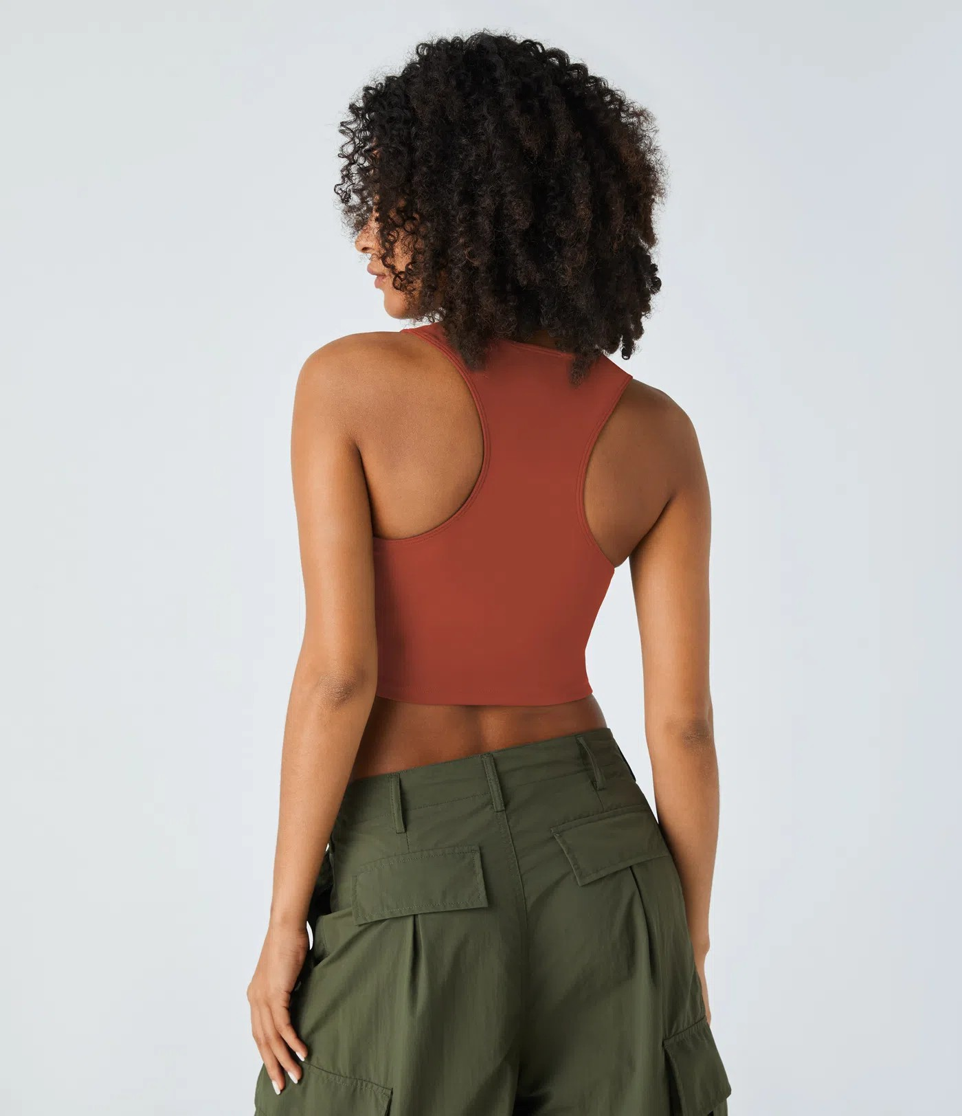 Backless Ripped Crop Tank