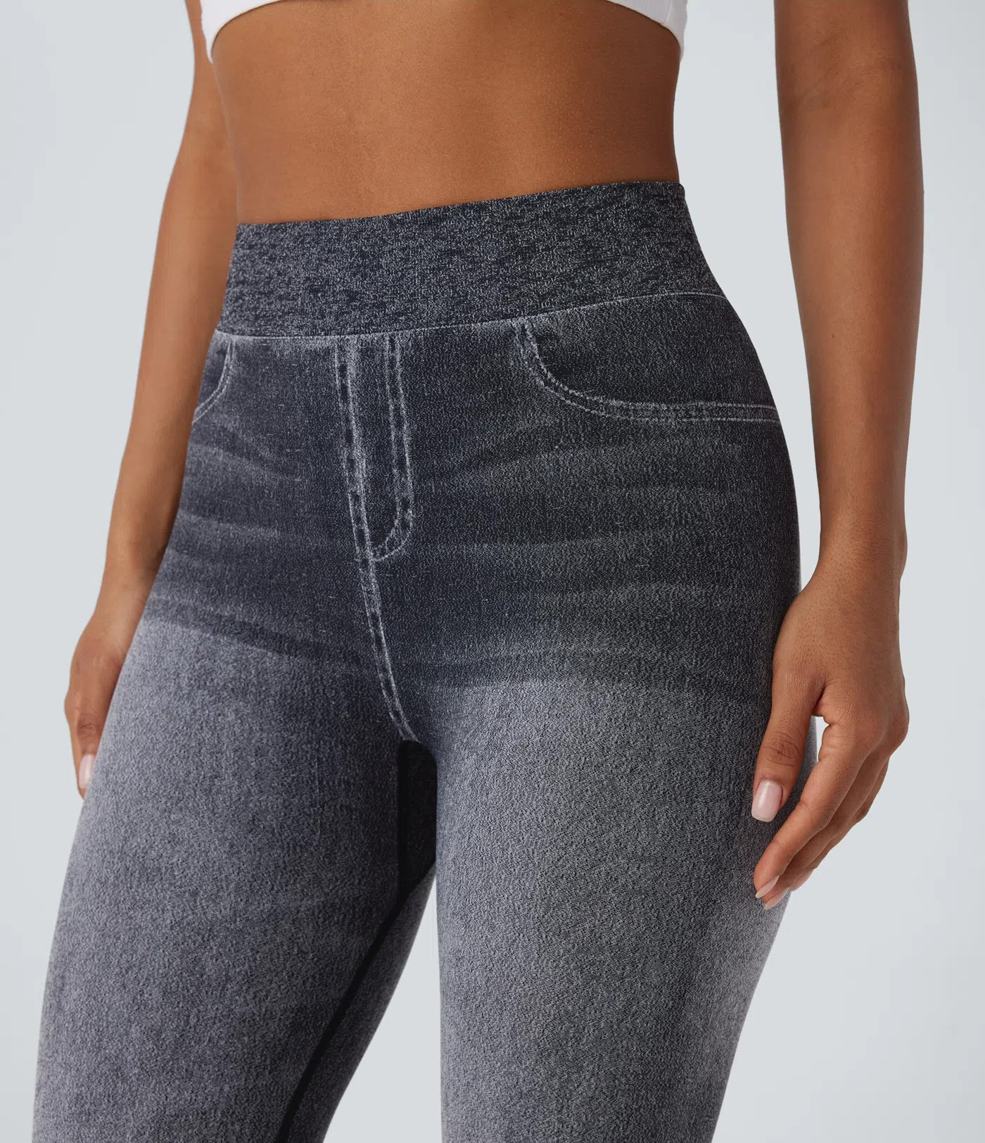 Denim yoga leggings