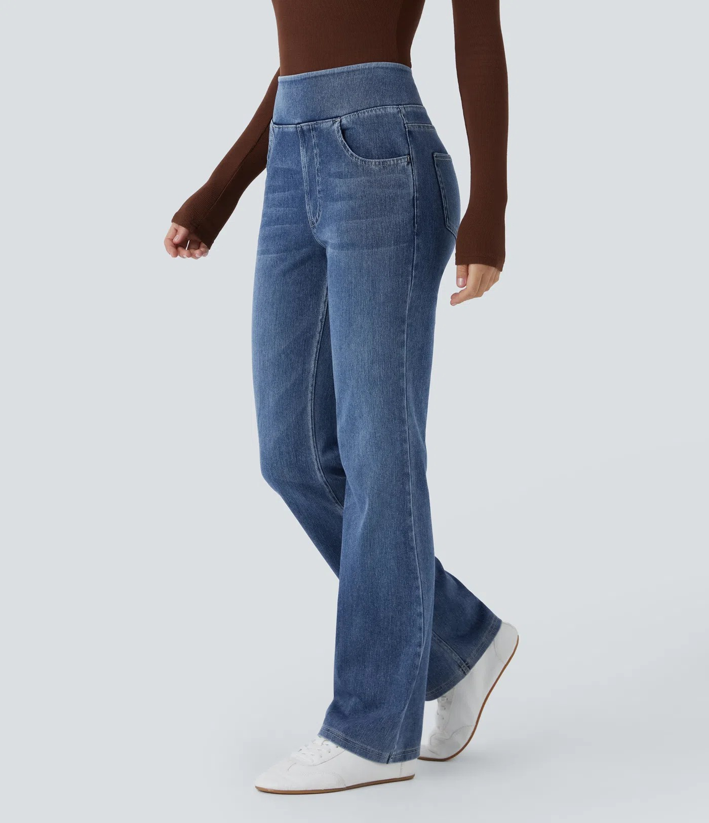 Washed Bootcut Jeans