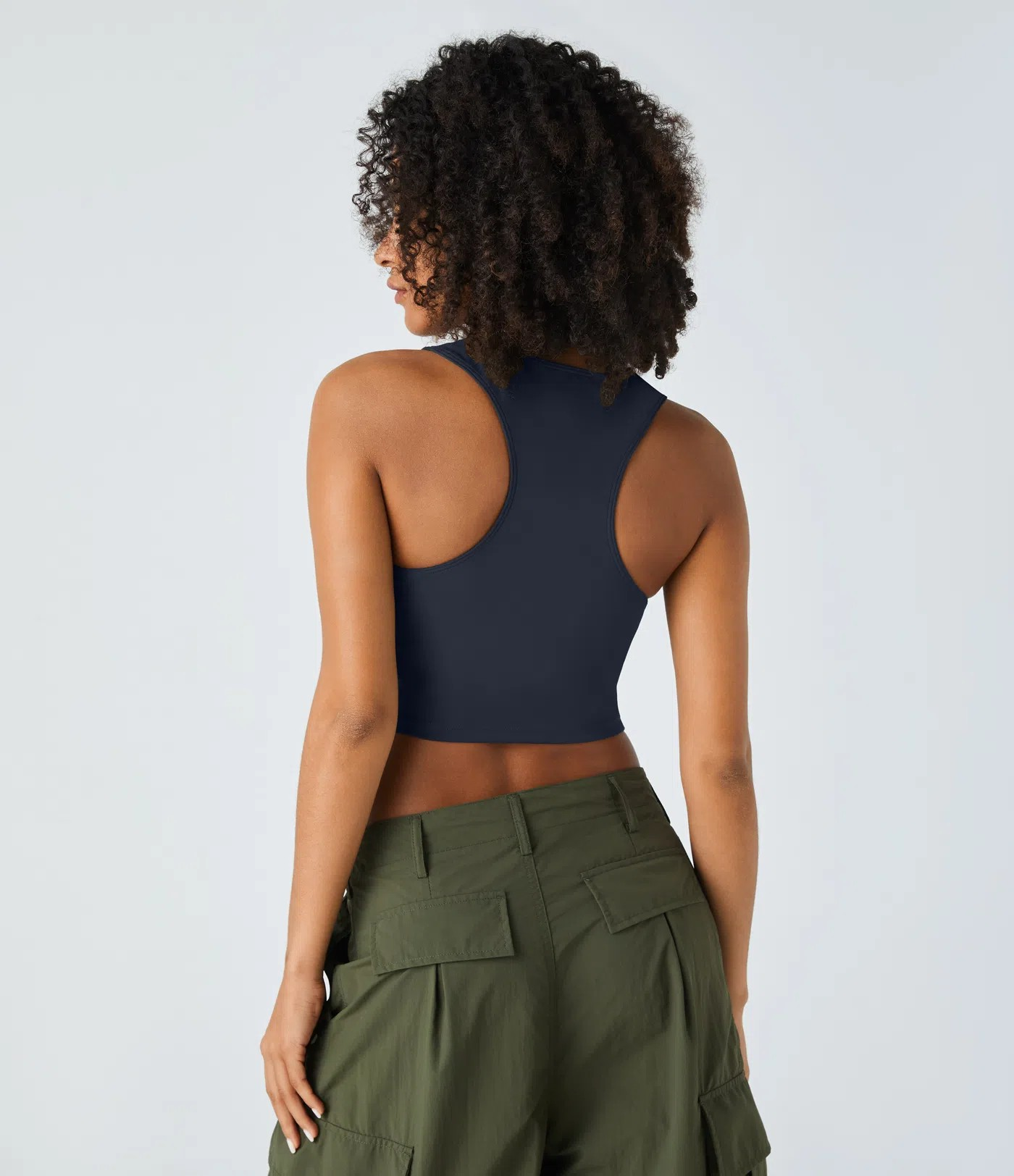 Backless Ripped Crop Tank