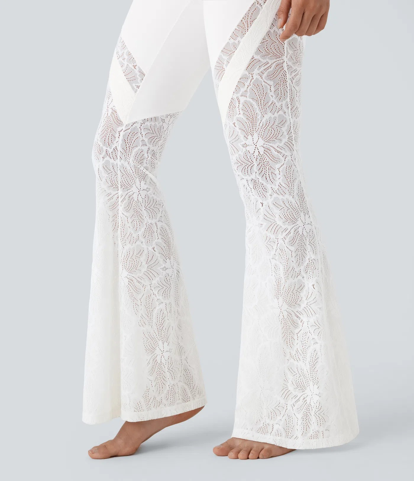 Lace Cross Flare Yoga Leggings