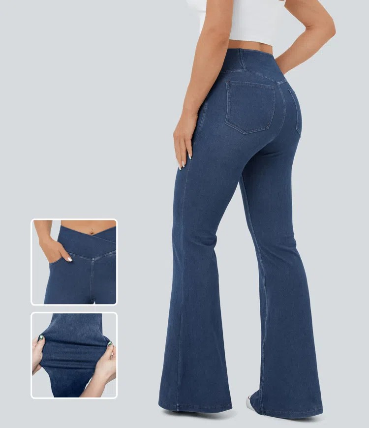Crossover Flared Jeans