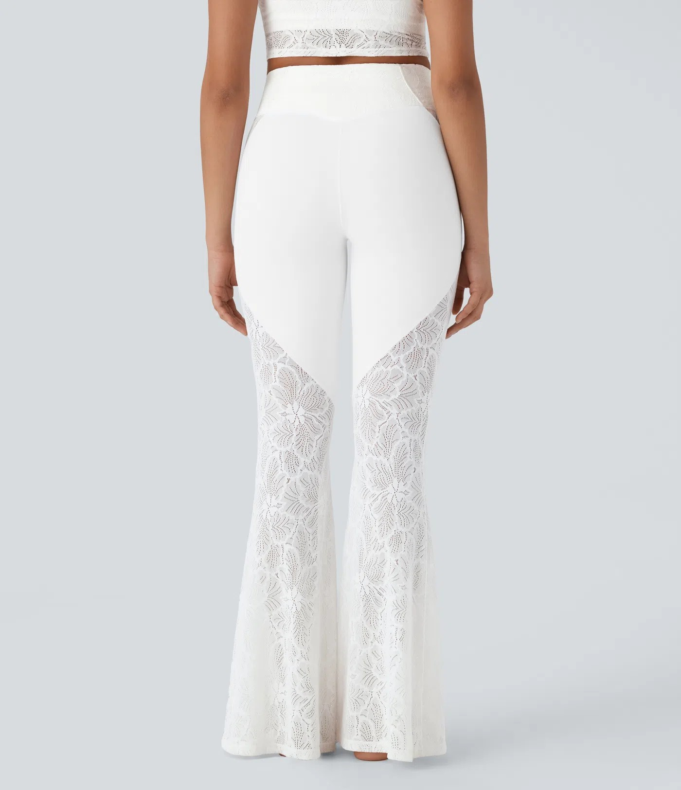 Lace Cross Flare Yoga Leggings