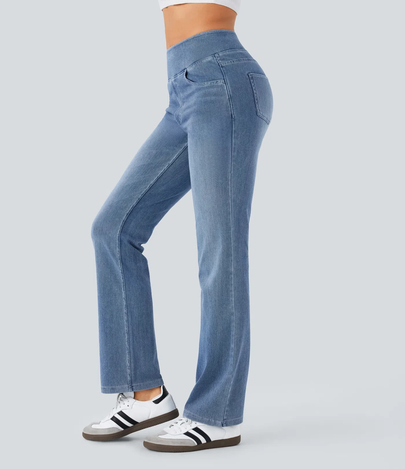 Washed Bootcut Jeans