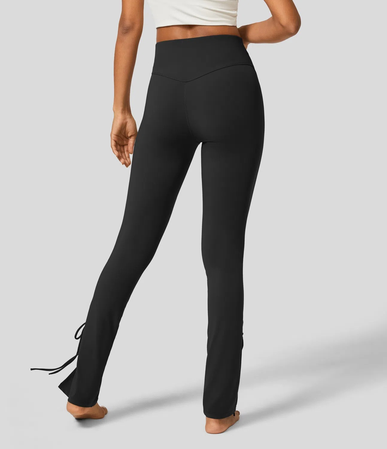 Cut-Out Split Yoga Leggings