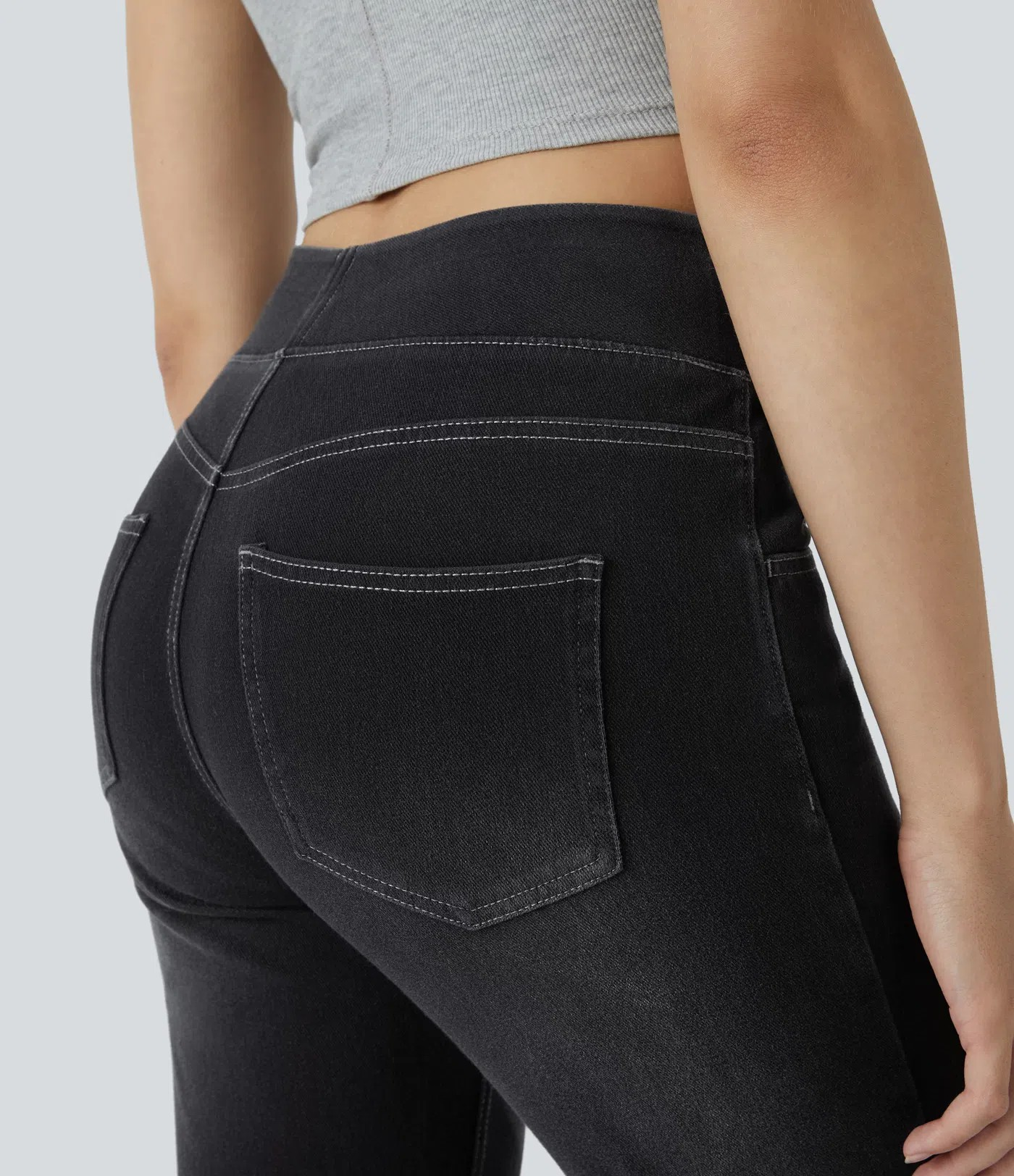 Washed Bootcut Jeans