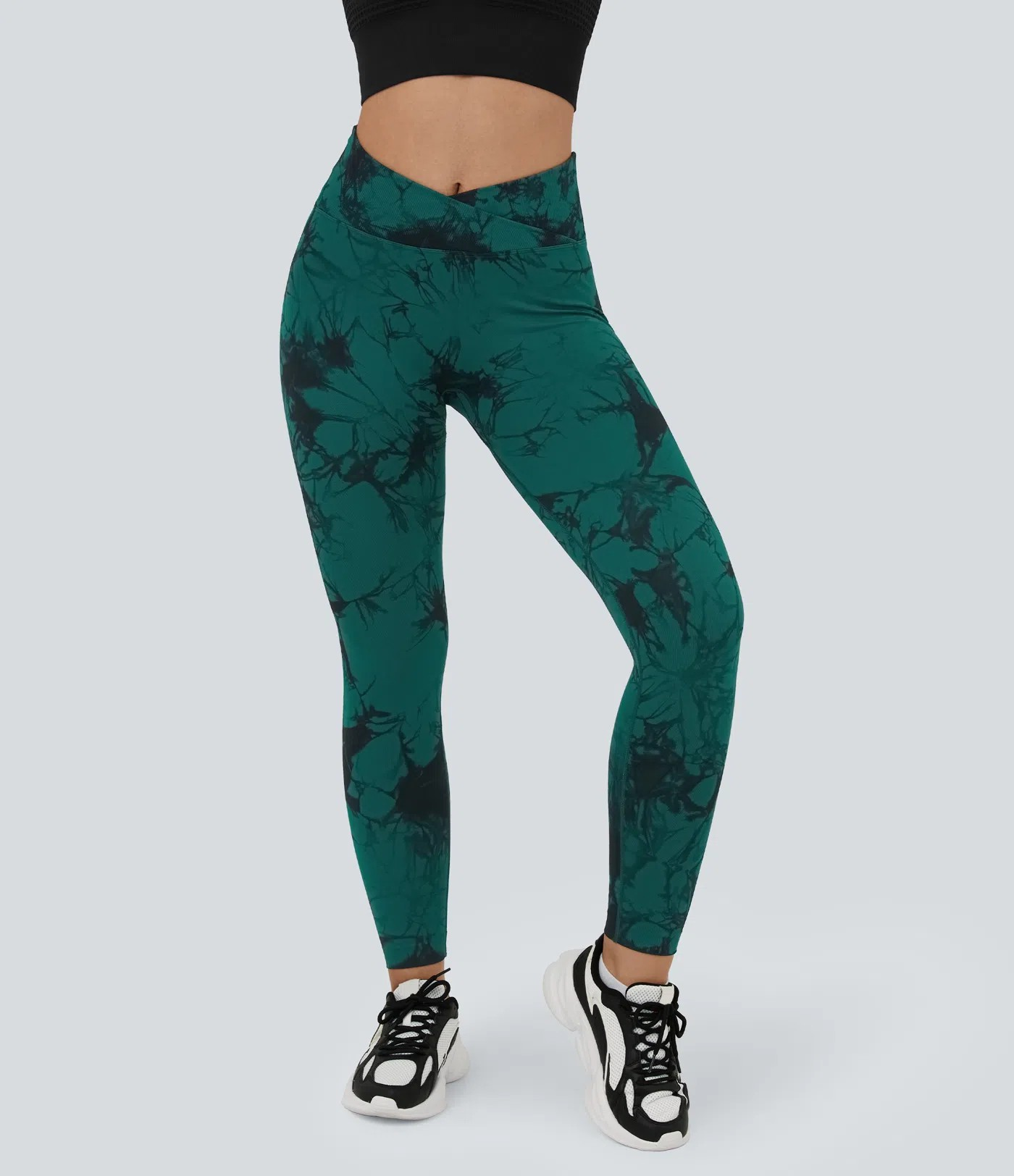 Crossover Scrunch Yoga Leggings
