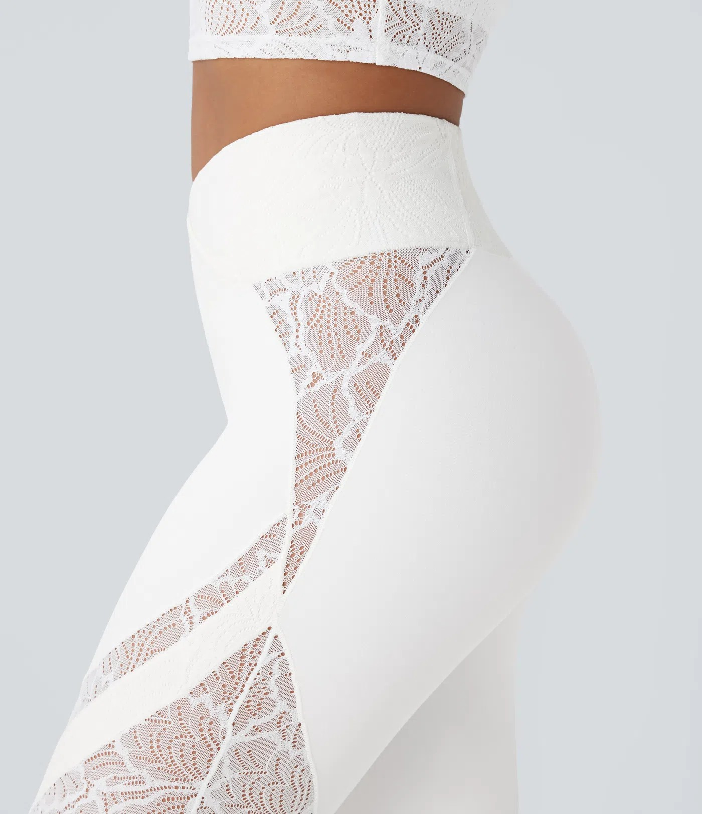 Lace Cross Flare Yoga Leggings