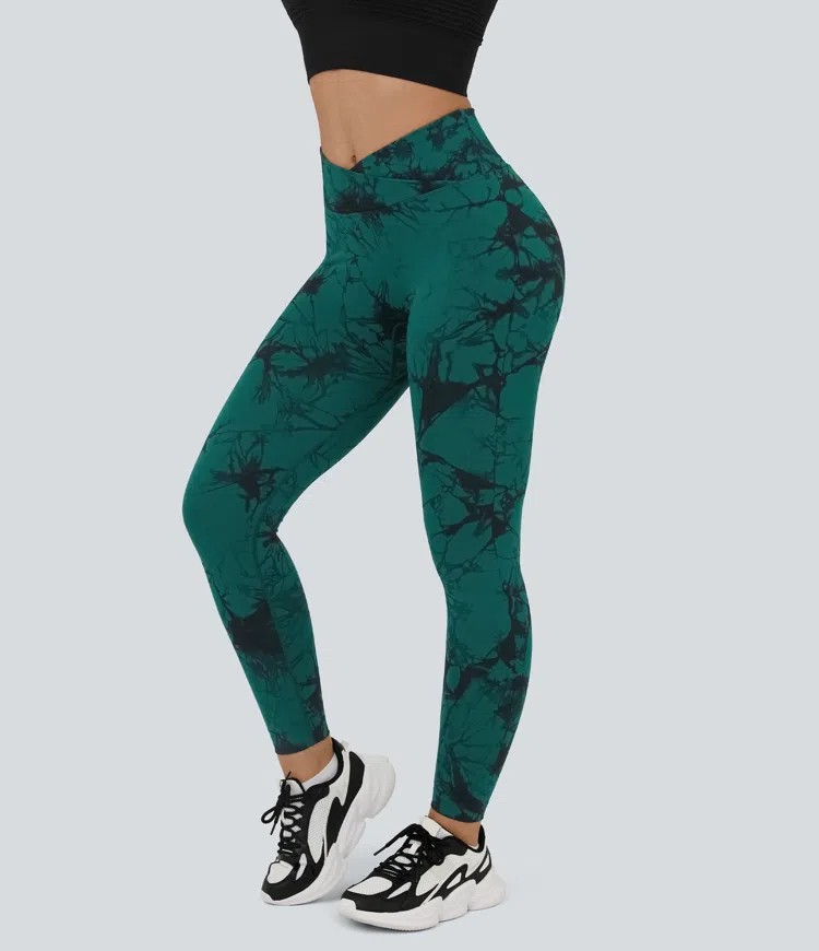 Crossover Scrunch Yoga Leggings