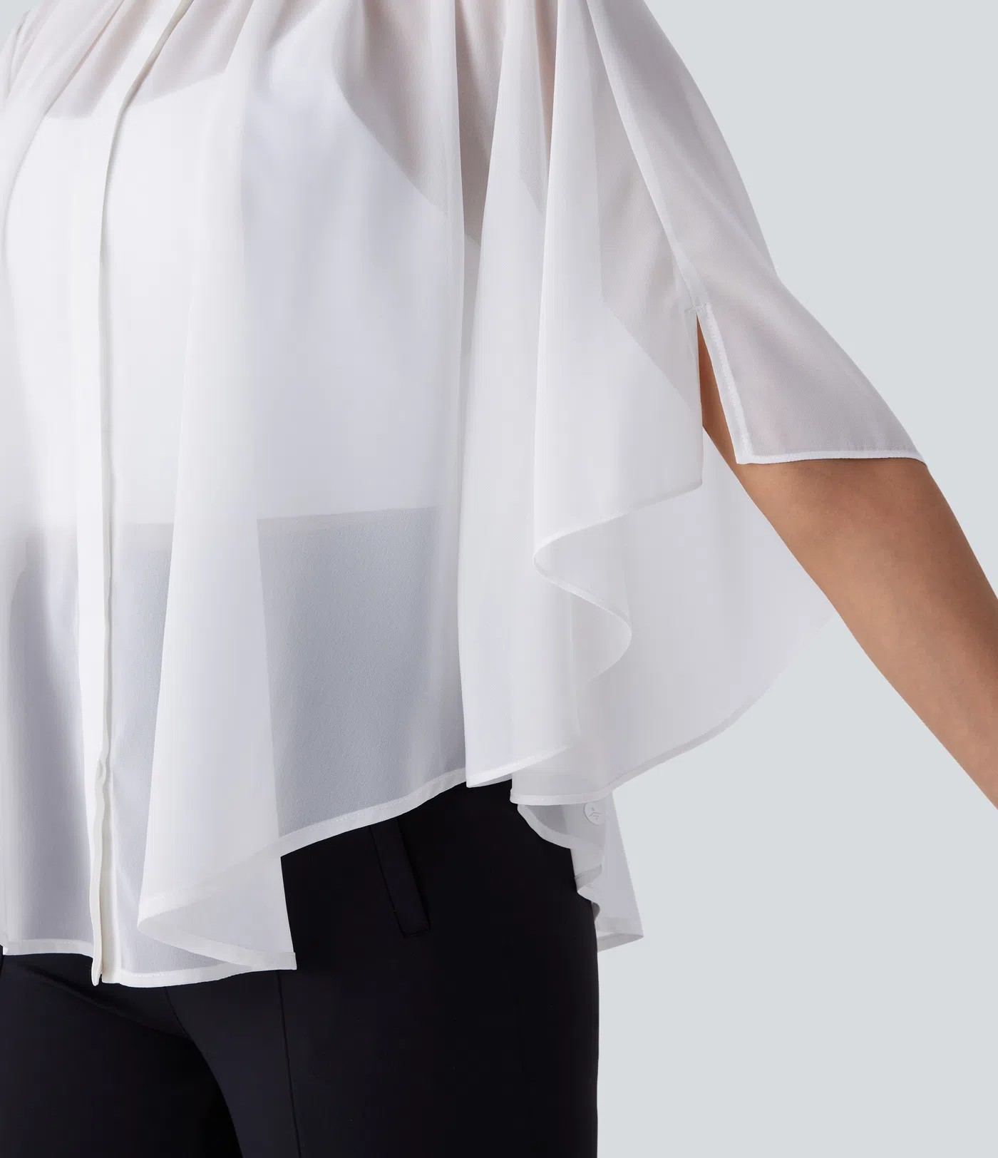 Flowy transparent work shirt