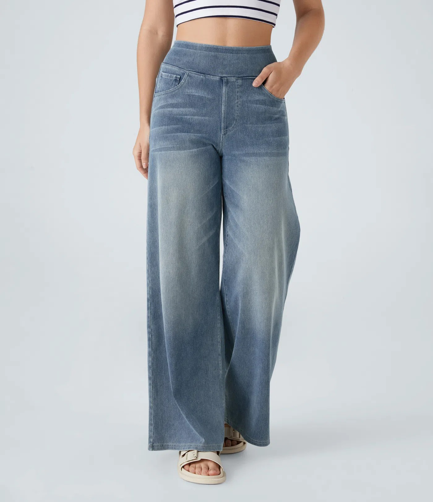 High waist wide-leg Jeans